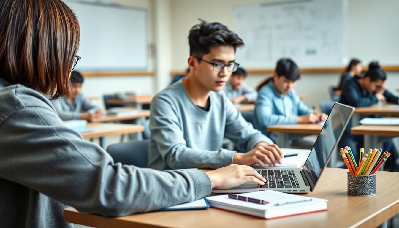 Modern university campus for students